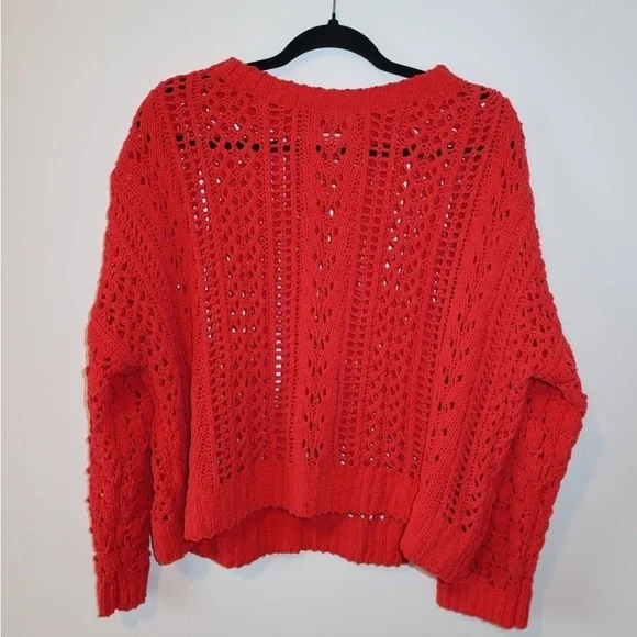 Altar'd State Red Chunky Knit Sweater - Picture 4 of 10